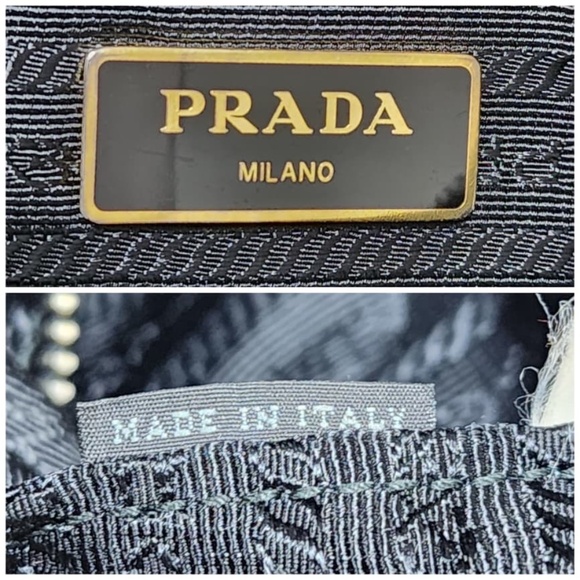 Authentic Prada Saffiano-Trimmed Tessuto Tote Bag Green - Picture 6 of 15